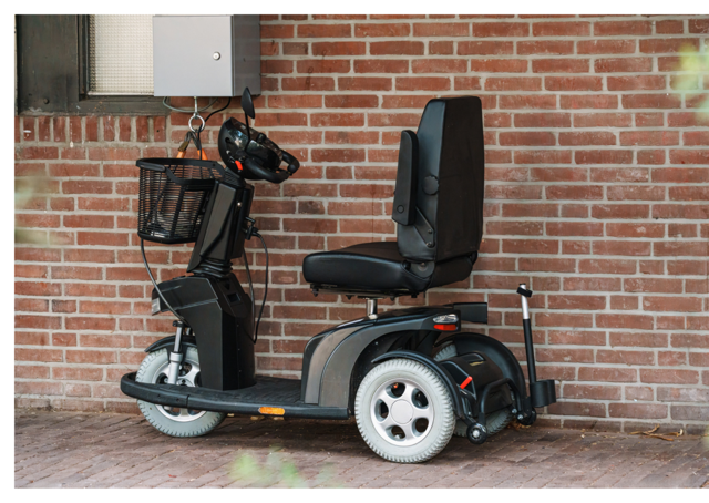 Een scootmobiel voor een Oekraïense soldaat